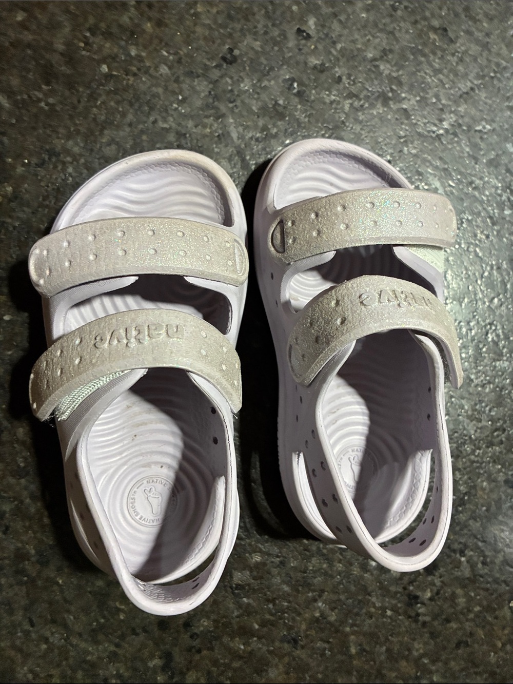 Kids purple Sandal with Sparkle Straps